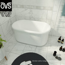 Modern Fashionable Acrylic Durable Whirlpool Bathtub Freestanding White Bathtub